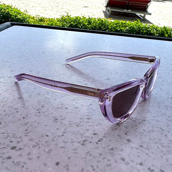 Gucci 1521S 004 Violet Violet Brown Sunglasses Women T140 - Picture 11 of 12